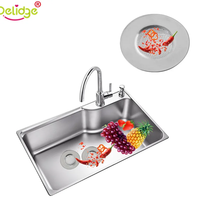 Delidge 7,7 см ситечко для кухонной раковины, сливной фильтр с круглым отверстием, металлическое ситечко для мойки, для ванной, канализационные волосы, дуршлаги, раковина для ванной комнаты