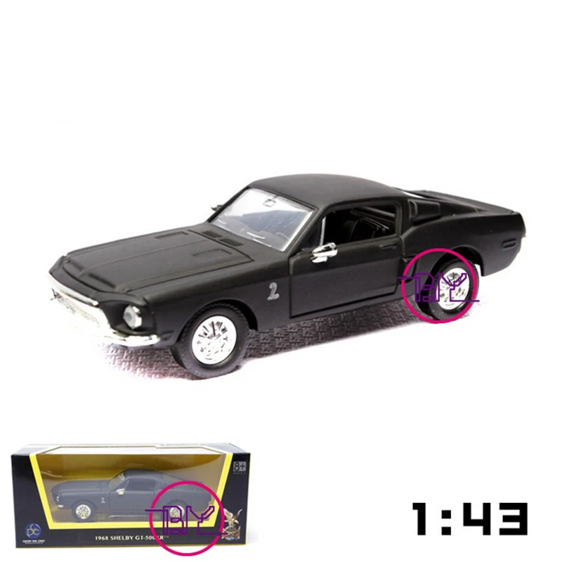 Автомобильные модели 1968 Shelby фирменные 1/43 литые под давлением черного цвета с