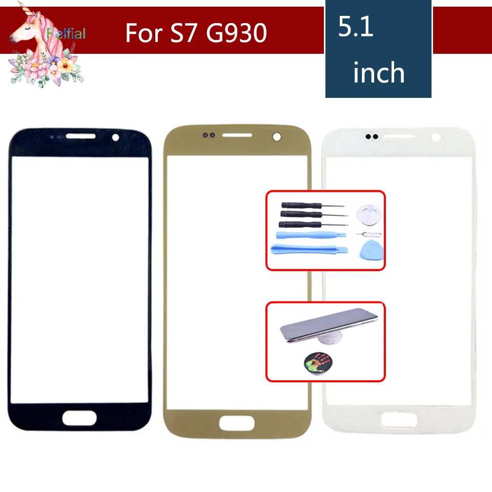 Передняя внешняя стеклянная линза для Samsung Galaxy S7 G930 G930F G930A замена панели