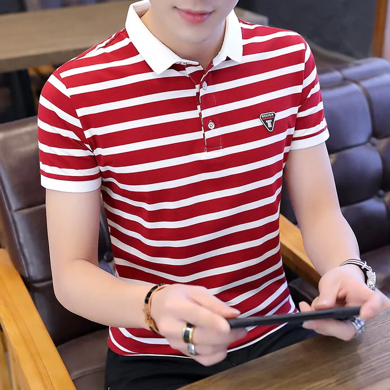 Cheap wholesale 2017 New men's Lapel half-sleeve shirt Summer fashion POLO | Мужская одежда