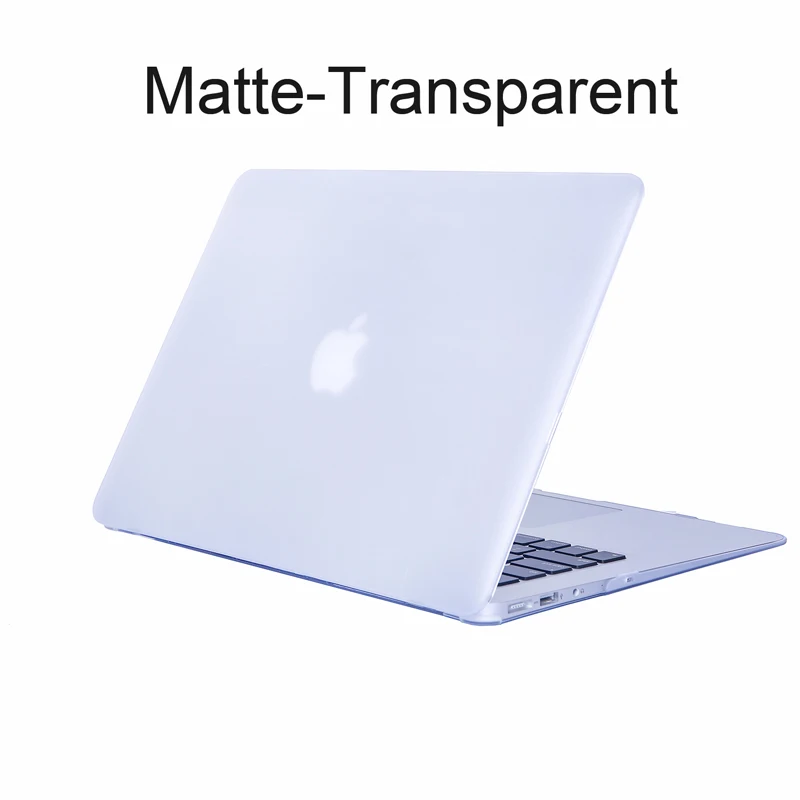 Жесткий Кристальный матовый чехол для ноутбука Apple Macbook Air 13 аксессуары для Mac book Pro retina 11 12 15 дюймов - Цвет: Transparent