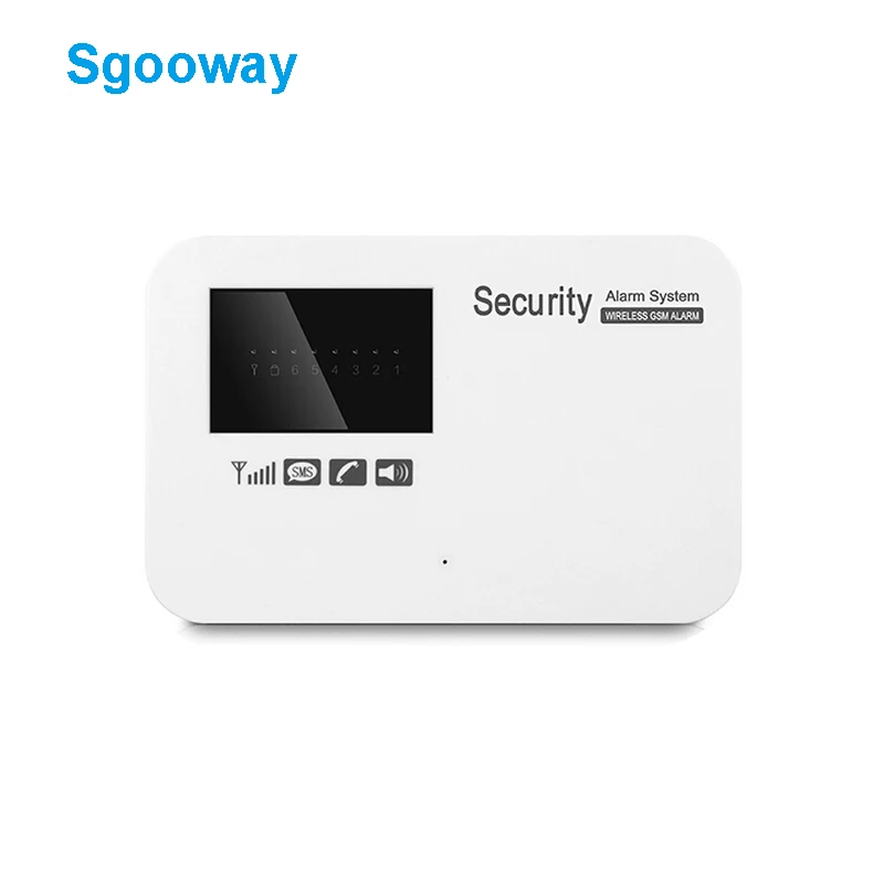 Kit F Sgooway Беспроводная GSM сигнализация домашняя сигнализация s с извещателем Русский Английский Испанский Французский Голосовая Безопасность GSM сигнализация - Цвет: Kit F