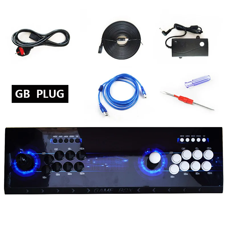Style 1 UK PLUG Pandora's box 9D 2500 В 1 аркадная консоль полный Sanwa Джойстик Кнопка ТВ ПК PS3 монитор Поддержка HDMI VGA USB выход видео машина - Цвет: Style 1 UK PLUG