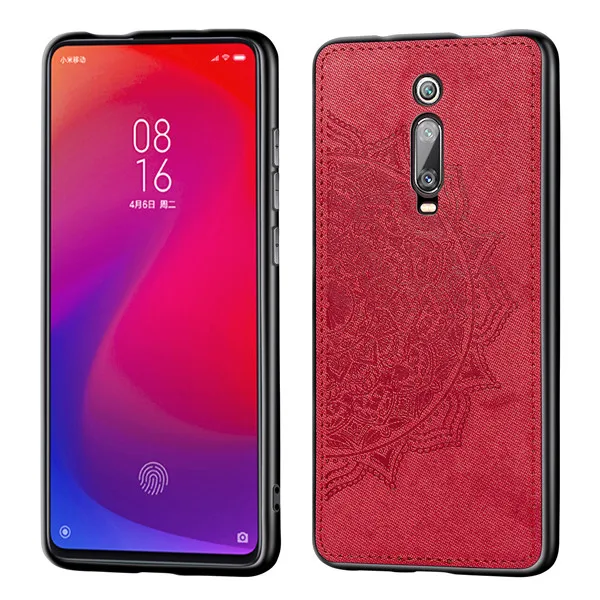 Красный K 20 чехол для Xiaomi Redmi K20/K20 pro чехол Роскошный тканевый Жесткий ПК Противоударный защитный чехол автомобильный металлический магнит чехол K20 Pro - Цвет: Красный