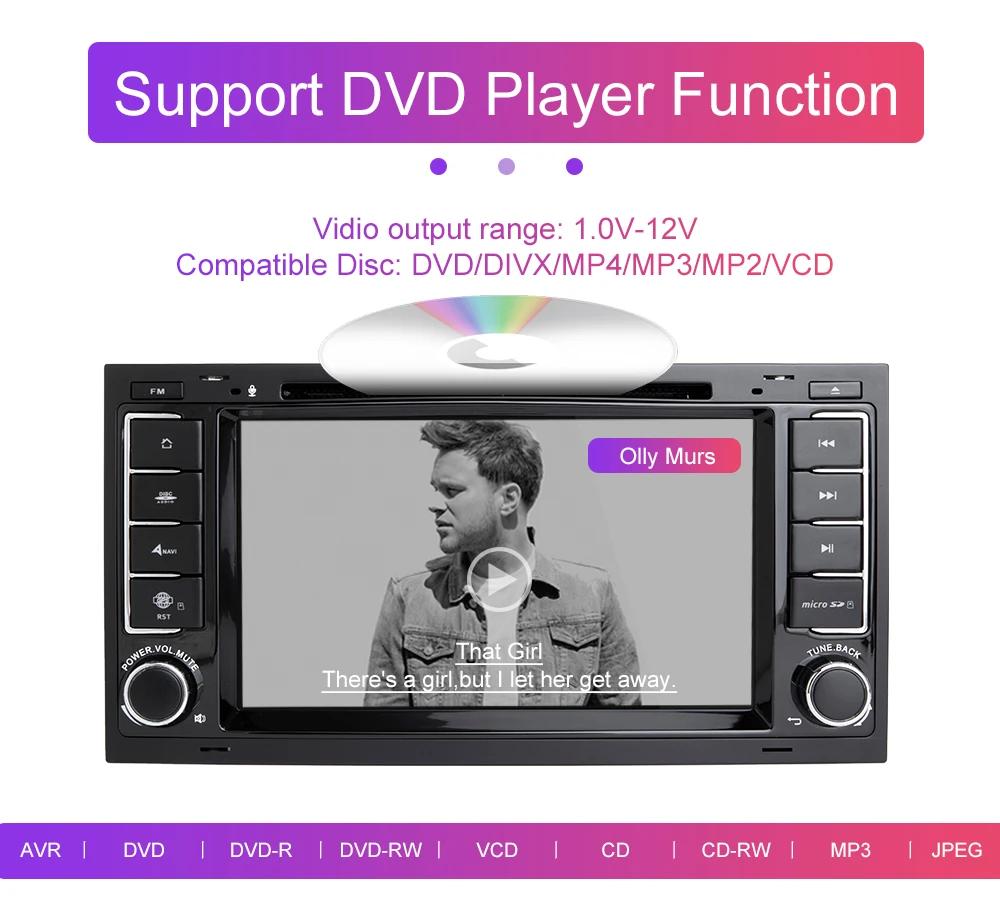 Xonrich Автомобильный мультимедийный плеер Android 9,0 2Din DVD Авторадио для VW Volkswagen Touareg Transporter T5 gps навигация Audio2G ram