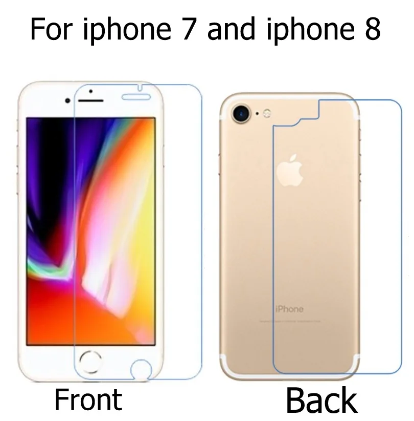 For iphone 7 8 1 пара(передняя+ задняя) HD lcd прозрачная глянцевая пленка для iphone 4 4G 4S 5 5g 5S 6 6s 6s 7x8 10 plus Защитная пленка для экрана - Цвет: For iphone 7 8