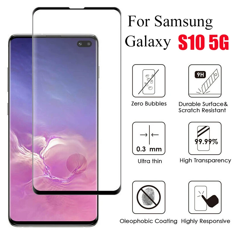 3D изогнутая Защитная пленка для экрана Samsung Galaxy S10 E 5G Plus|Защитные стёкла и плёнки