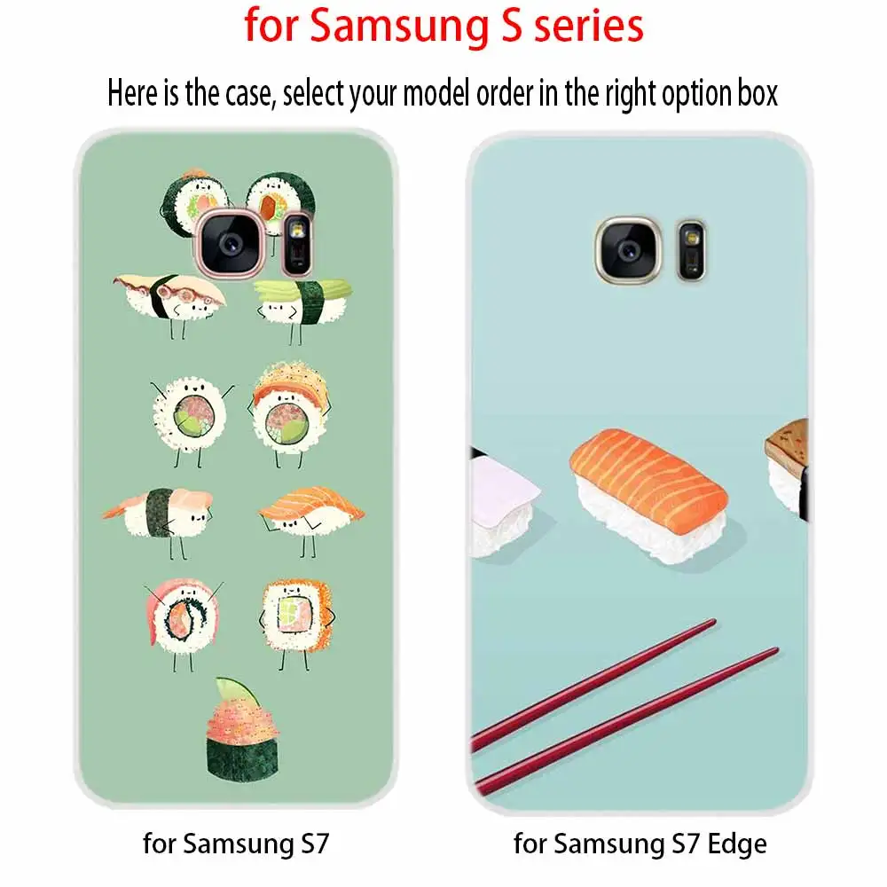 Чехол для телефона с узором Samsung Galaxy S8 S9 S10 S20 S21 Plus чехол S10E S7 Edge Uitra keep calm eat суши |