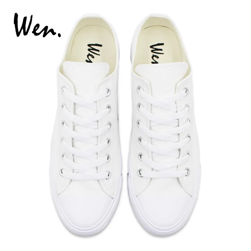 Вэнь Женская белая черная парусиновая спортивная обувь для скейтбординга