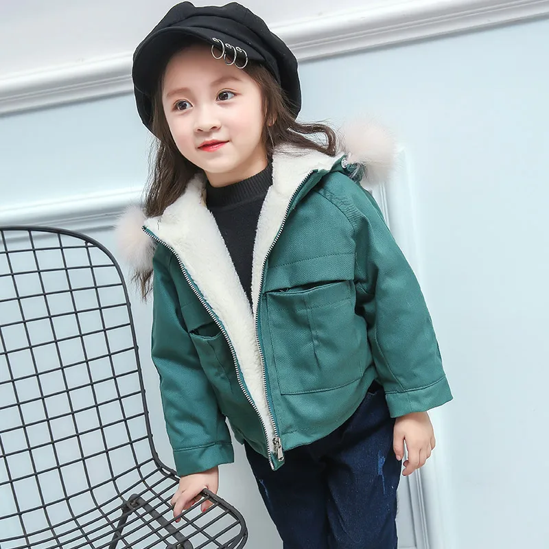 Hot sell 1-7T girls coats and jackets 2018 autumn winter Korean hooded coat thick cotton warmer kids | Детская одежда и обувь