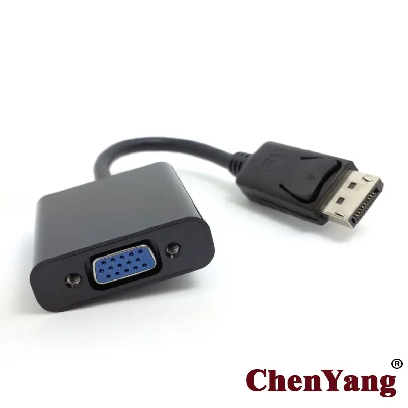 

CY Zihan DP DisplayPort Display Port Source to VGA Female Sink Monitor Projector Cable Support ATI Eyefinity Black