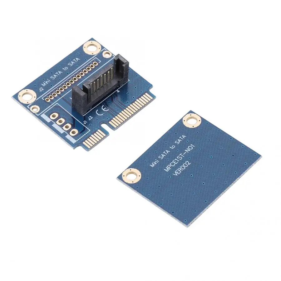 Мини SATA для 7pin Mini PCIe карта расширения mSATA-SATA адаптер синий компьютерный кабель