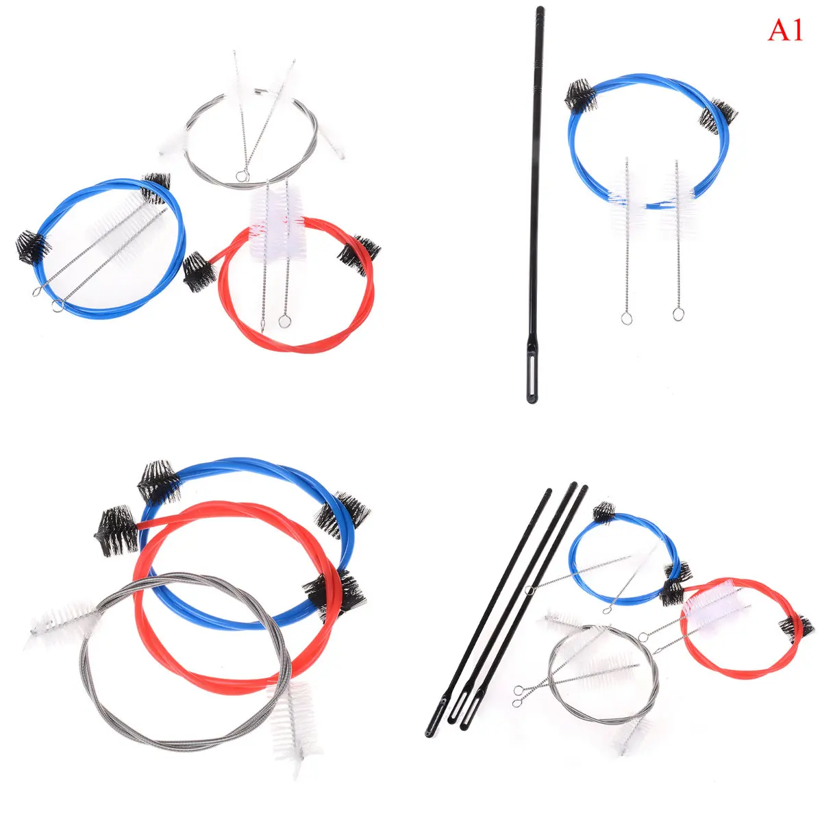 

HOT Trumpet Maintenance Cleaning Care Kit Cleaning Stick+ Flexible Brush+Value Mouthpiece Brush