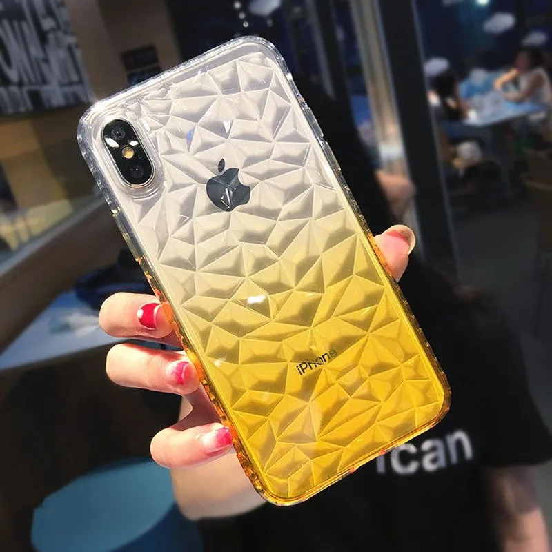 Чехол с алмазным узором для iPhone 6 S 7 8 Plus противоударный чехол s X XS Max XR прозрачный