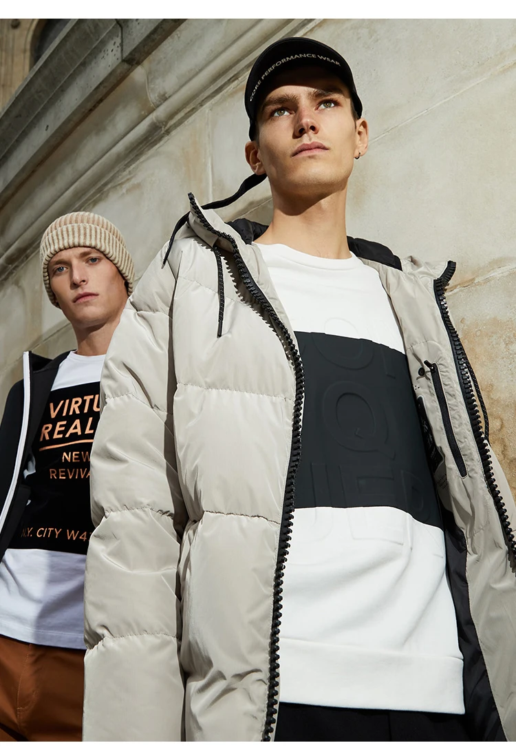 JackJones, мужская зимняя куртка-пуховик с капюшоном, мужская повседневная модная куртка,, брендовая новая мужская одежда 218312531