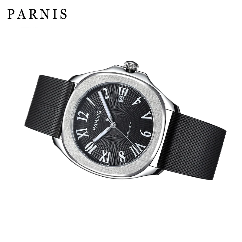 Часы мужские механические с резиновым ремешком 40 мм | Наручные часы