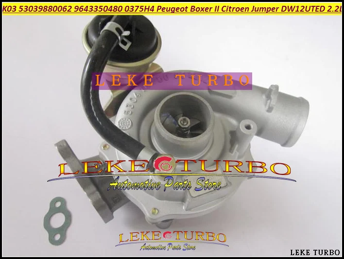 K03 62 53039880062 53039700062 9643350480 Turbo Turbocharger For Peugeot Commercial Boxer 2 Citroen Jumper 2001-10 DW12UTED 2.2L |