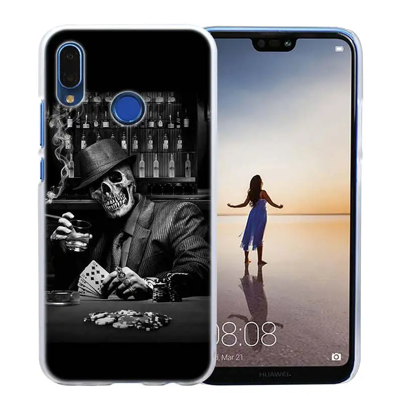02 Мрачный смерть с косой чехол для huawei P20 P Smart Nova 4 3i P30 P10 P9 P8 lite мини-видеокамера-регистратор с креплением к жесткий чехол для телефона из поликарбоната с прозрачной крышкой в виде ракушки - Цвет: 02