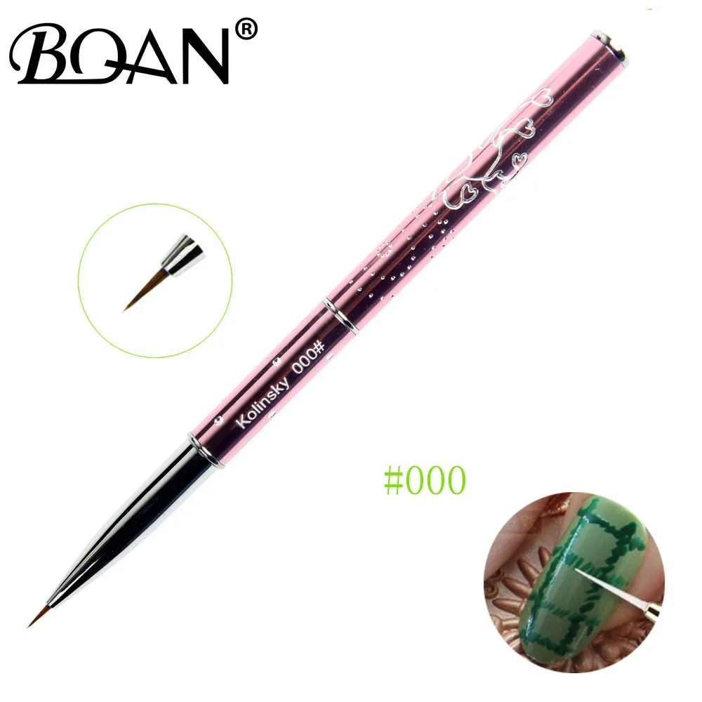 BQAN 0000#000#00#0#1 шт. розничная чистый из соболиного волоса кисть для ногтей кисть для подводки Краски кисточки Колонок 4/5/7/10 мм