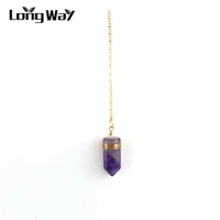 longway hot sale fashion vintage gold color necklace for women stone necklaces pendants handmade jewelry sne160192