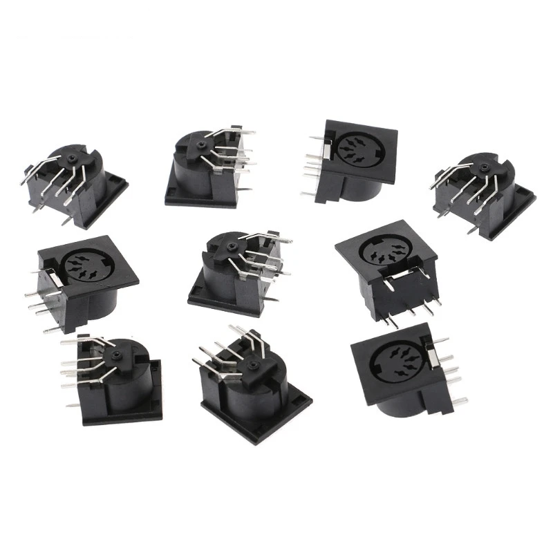 10 шт./партия монтажная панель PCB гнездовой разъем DIN5 DIN 5-контактный DS-5-01 MIDI |