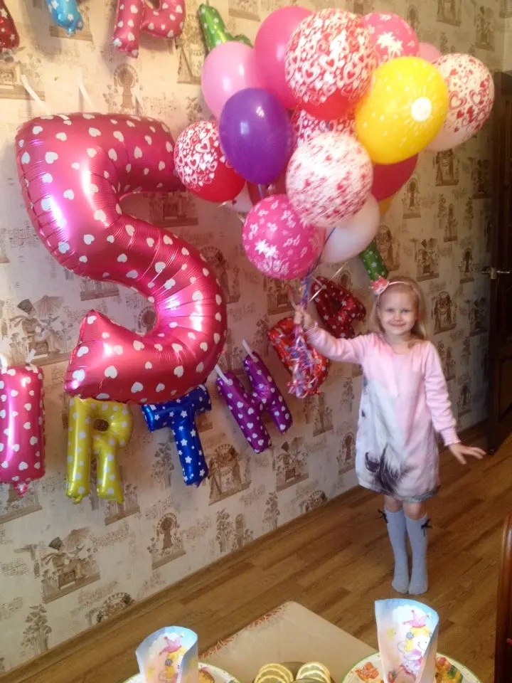 Большой 40 дюймов розовый/синий Сердце Звезда точка цифровой фольги шары 1th День