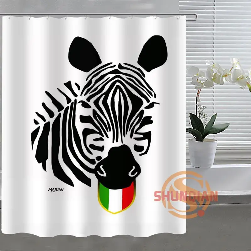 Занавеска для душа Zebra Art на заказ ткань ванной комнаты декор занавеска H03v26u84|custom