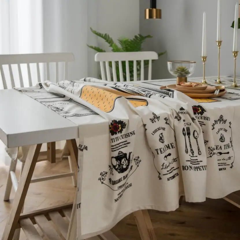 

2019 New Arrival Nordic Grid Table Cloth Lovely Kitchen Dining Table Cover Rectangle Tablecloth Home Textile Cotton Obrus ZC032