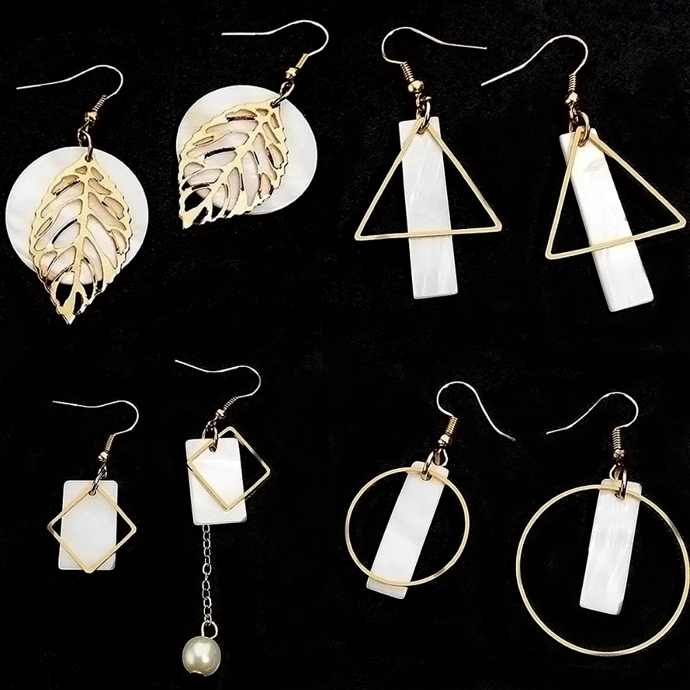 10/20pcs Fashion Natural White Freshwater Shell Stone Charm Pendant For Making Jewelry Earring DIY Findings Handmade | Украшения и