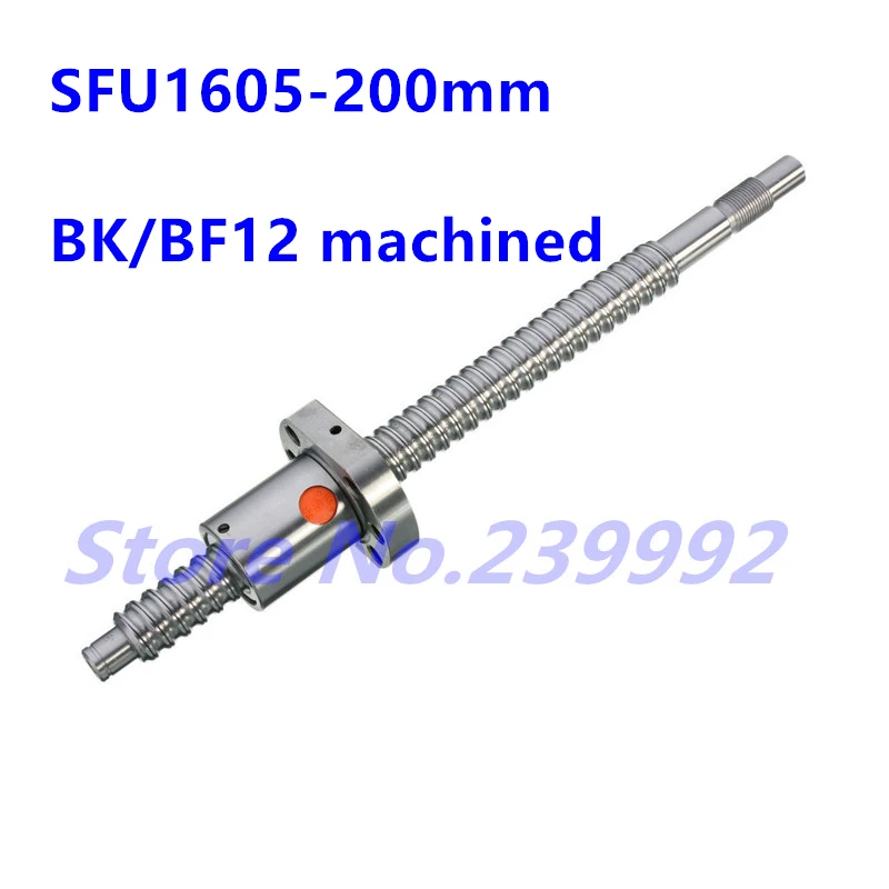 16 мм 1605 шариковый винт свернутый C7 SFU1605 200 с одним фланец Одиночная шариковая