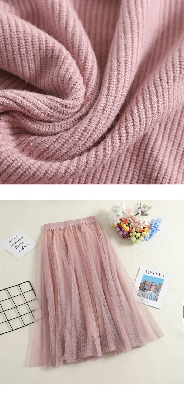 Женское зимнее платье розовое из 2 предметов элегантное мягкое в китайском стиле