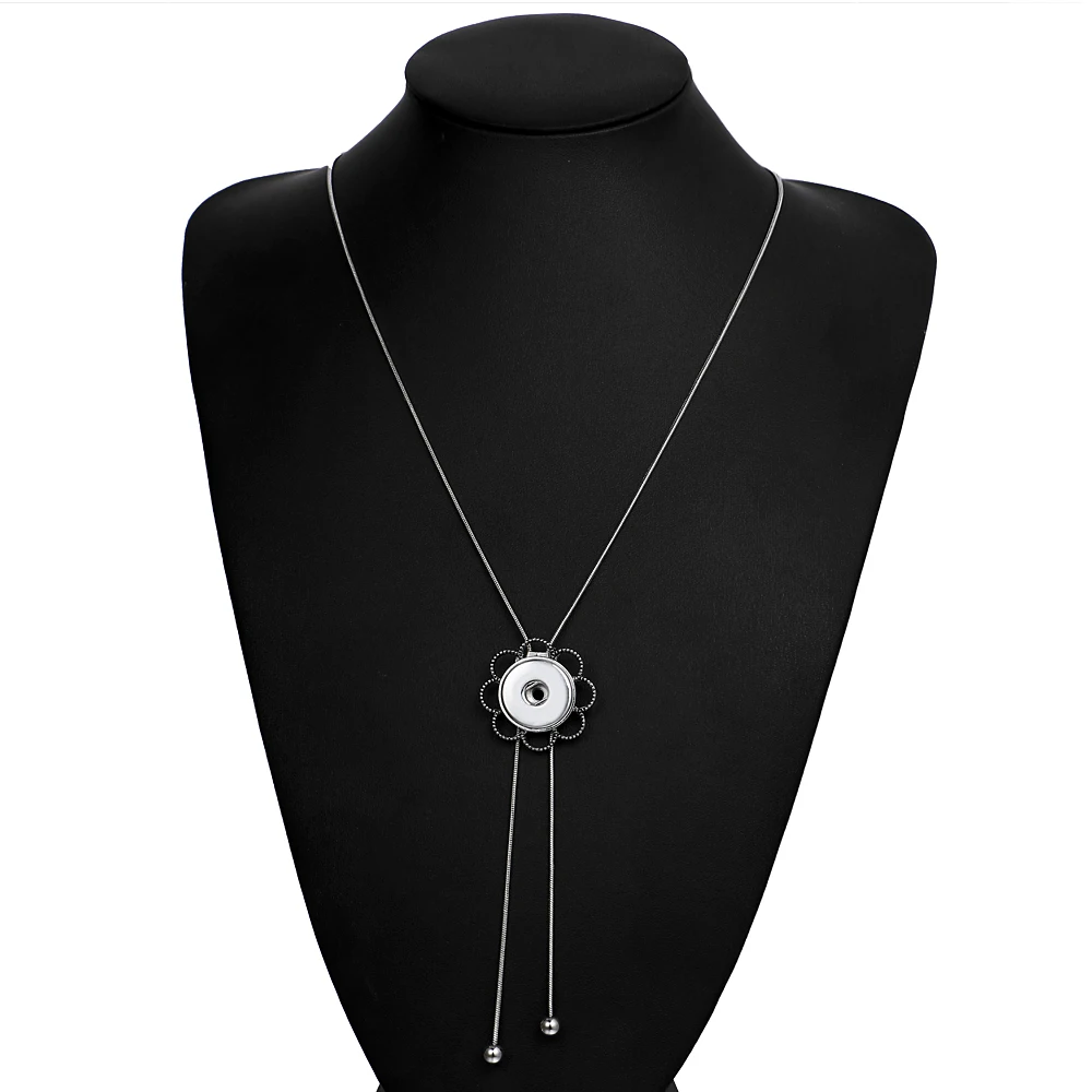 2019 Newest Trendy Ethnic Style Tassel Adjustable Pendant Snap Button Necklace Women Fit DIY 18MM Jewlery IS0056 | Украшения и