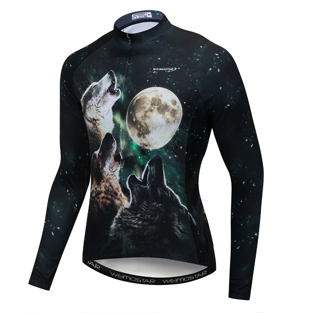 

2019 3D cycling long jersey Men's Mountain Bike jersey MTB Bicycle clothing long sleeve Team Road Top Maillot Ropa Ciclismoblack