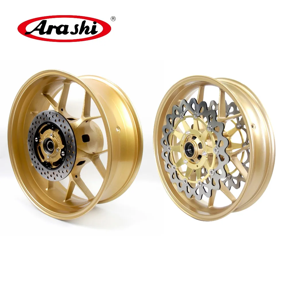 Arashi CBR1000RR Wheel Rim Rear Rims For Honda CBR 1000 RR 1000RR 2006-2016 Front Brake Disc 2007 2008 2009 2010 GOLD 16 15 | Автомобили и