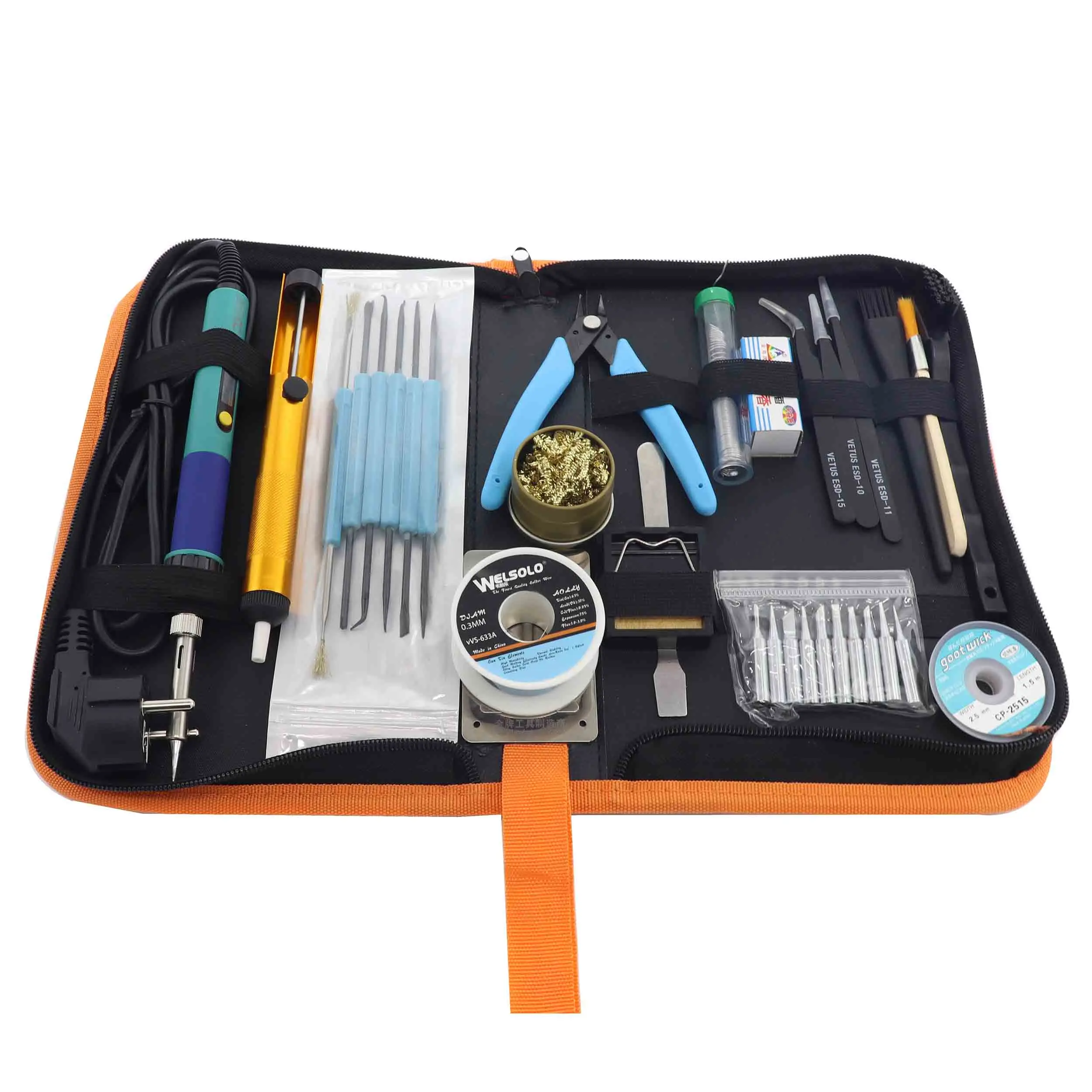 Package D CXG 936d светодиодный Электрический паяльник с регулируемой температурой 220 в 60 Вт паяльная станция внутреннего нагрева - Цвет: Package D