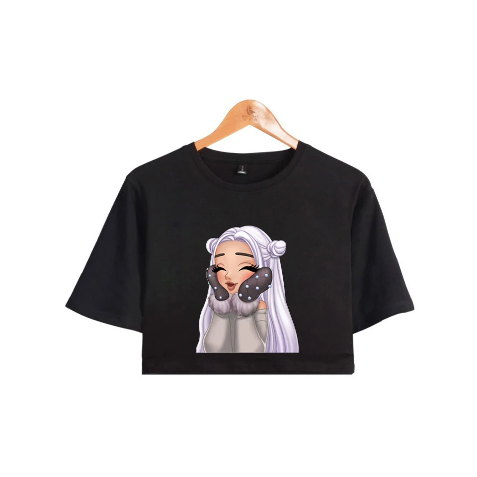 Ariana Grande/модные футболки с короткими рукавами и принтом Повседневная Популярная
