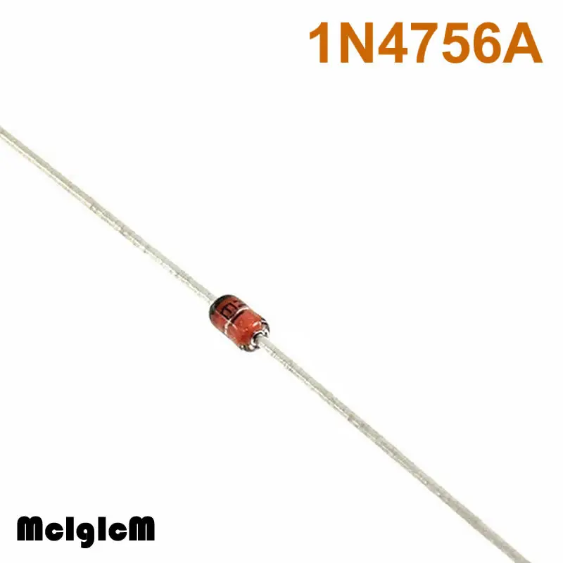 MCIGICM 100 шт. Диод Зенера 47 в 1 Вт сквозное отверстие DO 41 1N4756 1N4756A|Диоды| |