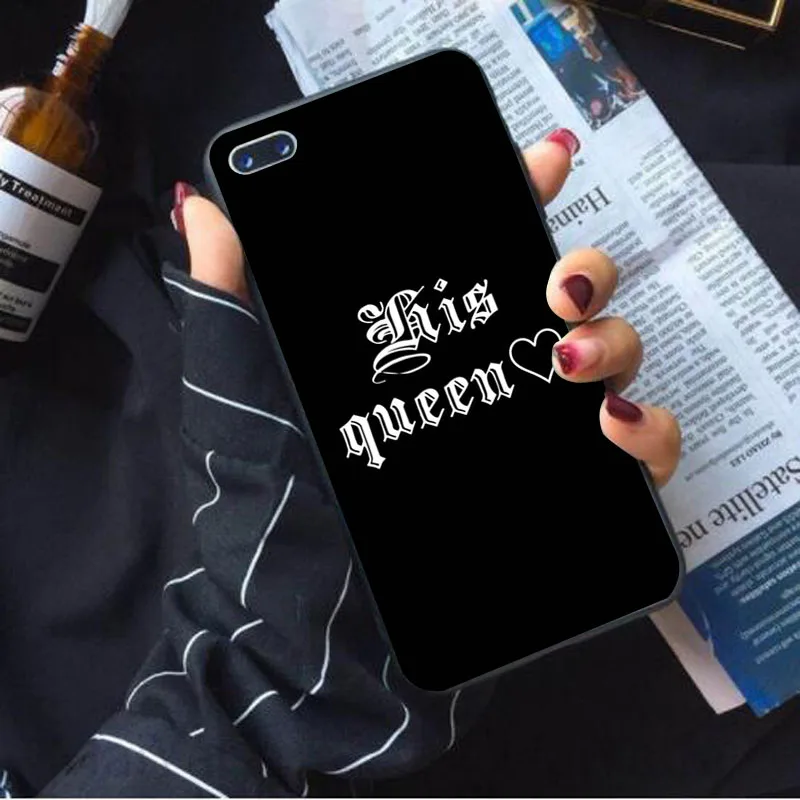 IMIDO ТПУ силиконовый чехол Queen and King тематический дизайн для iphone x xr xs max 6s 6 8 7 plus 5s 5 se