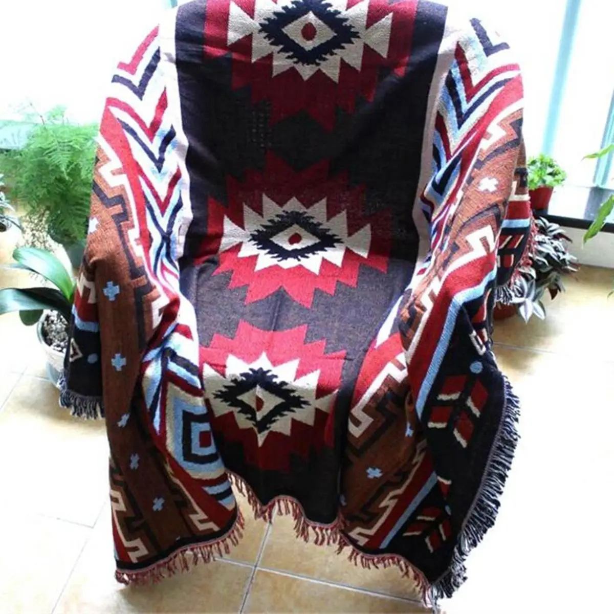 Aztec Navajo плед коврик настенный хлопковый коврик полотенце тканый геометрический текстиль постельные принадлежности домашнее украшение 130x160 см