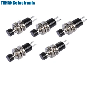 5 шт. черный Lockless вклвыкл кнопочный переключатель Нажмите Сброс переключатель PBS-110 DTEG