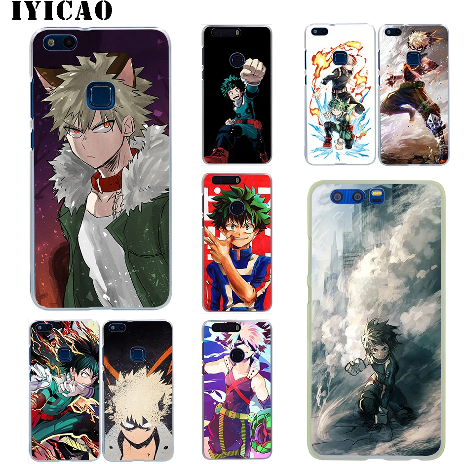 Жесткий чехол IYICAO Anime My Hero Academia2 для Huawei Honor 6A 6C 7A 7C 7X 8 8X 9 10 20 9X Lite Pro Play Note View