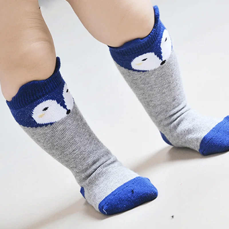 3 Pairs/lot Cotton Baby Infant Spring Summer Socks 3d Ears Fox Sox Toddler Bebe Nonslip Anti-slip | Детская одежда и обувь