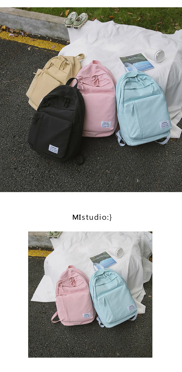 Harajuku минималистичный водонепроницаемый холщовый рюкзак маленький женский корейский студенческий рюкзак для путешествий