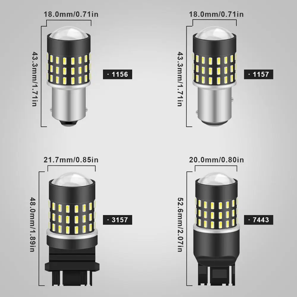 TUINCYN 1156 BA15S P21W светодиодный лампы 3014 54 SMD Автомобильная Поворотная сигнальная