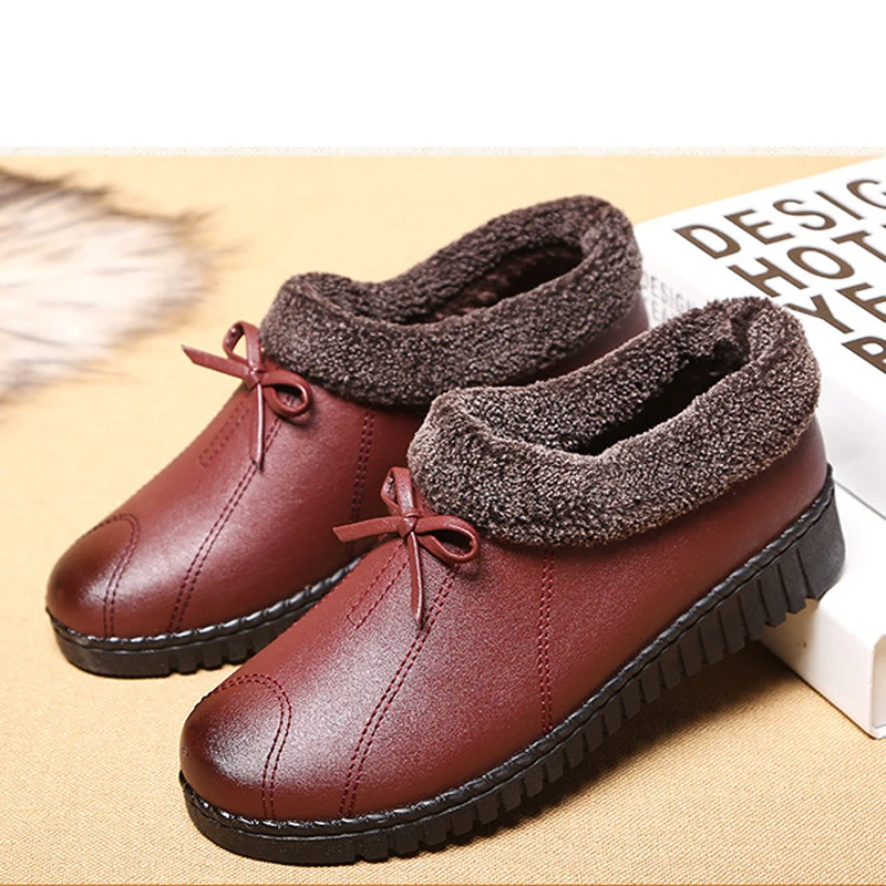 Hee grand/женские зимние ботинки теплые ботильоны на платформе с бантом повседневная обувь плоской подошве из