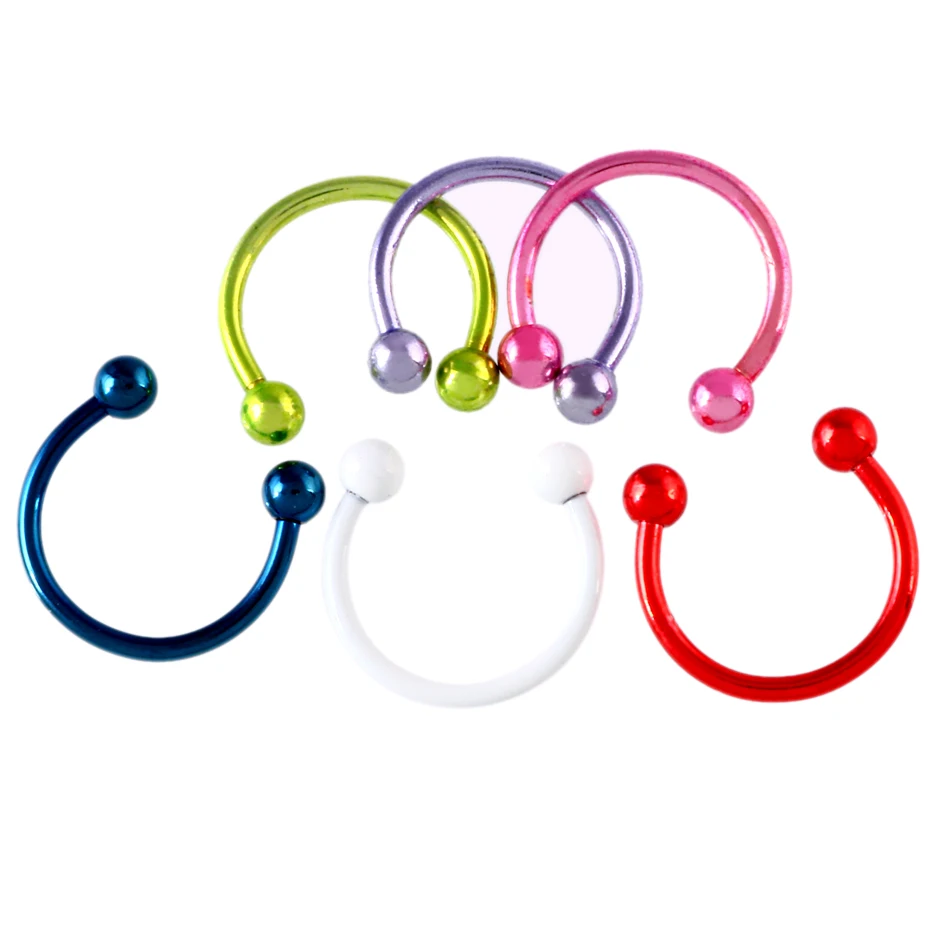 2шт. Пирсинг . Штанга для губы или носовой перегородки из хирургической стпли |