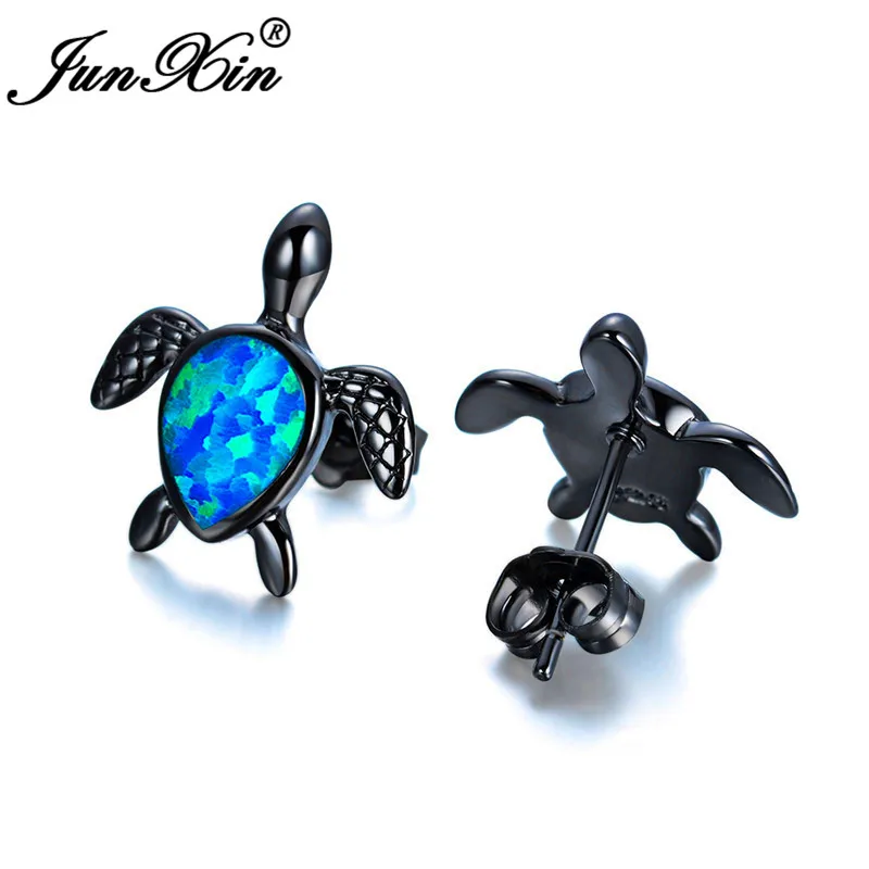 JUNXIN модный голубой огненный опал наборы свадебных ювелирных изделий серебряное