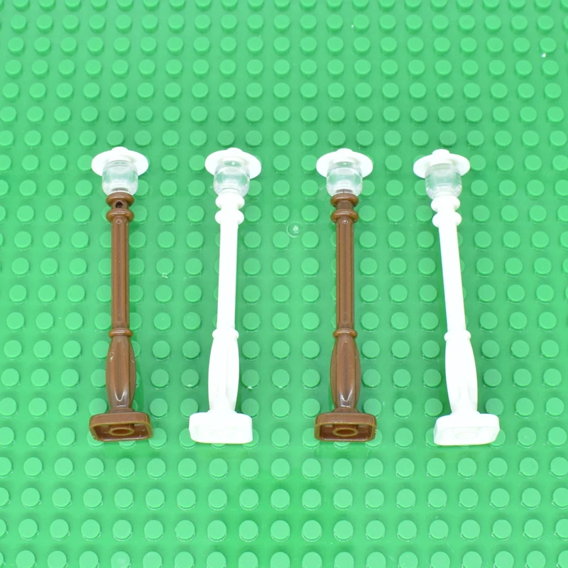 20 шт. городская серия белый и черный винтажный уличный свет строительные блоки не