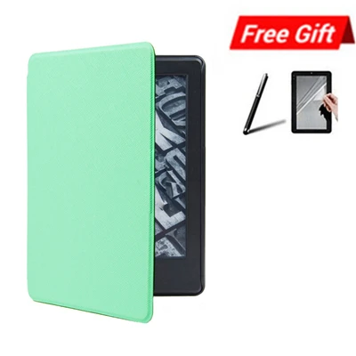 Mint Green ZGPAX умный кожаный чехол-Обложка для Amazon Kindle Paperwhite 4 6 ''10. Магнитный чехол для чтения 6 дюймов+ пленка+ стилус A2 - Цвет: Mint Green