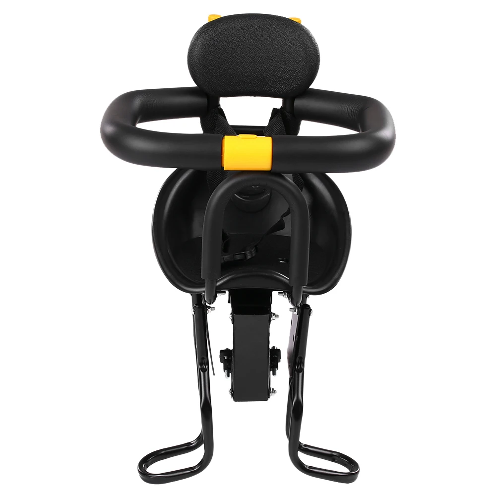 

Safety Child Bicycle Seat 25 kg Load Bike Front Baby Seat Kids Saddle with Foot Pedals Support Back Rest for MTB Road Bike